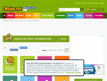 Tablet Screenshot of letras-y-numeros.dibujos.net